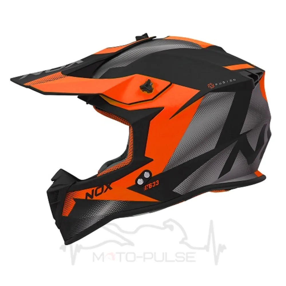 Мотошолом NOX N633 Fusion Black/Orange M